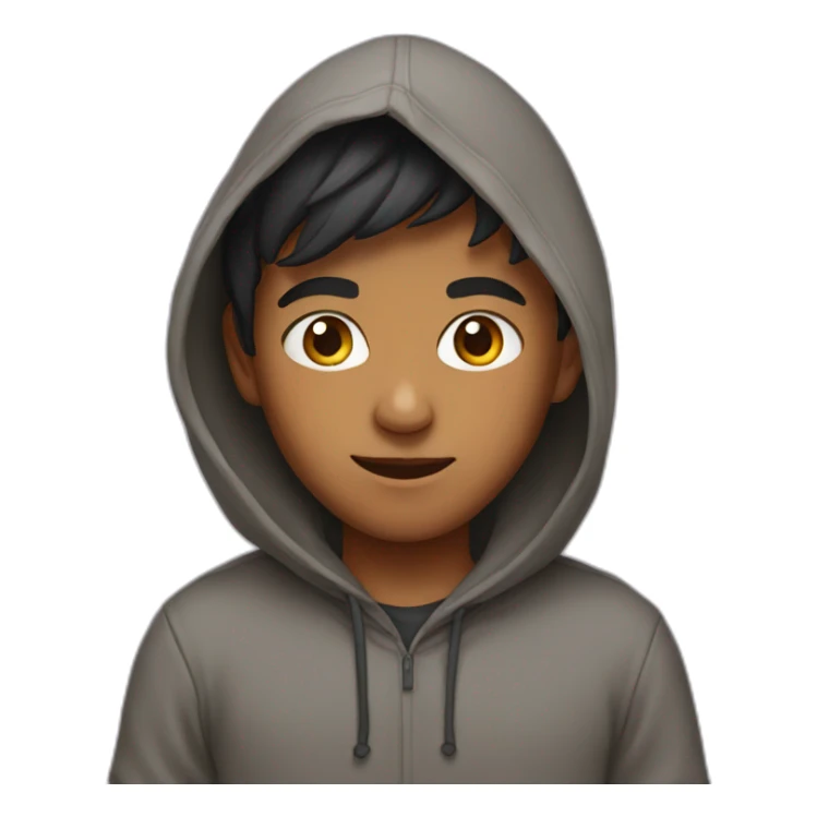 Indian boy wearing hoodie sticker
