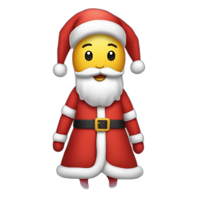 A shrimp on a Santa Claus dress sticker