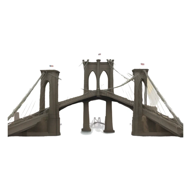 bridge emoji in the style of the Brooklyn bridge sticker
