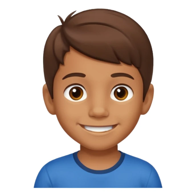 A 6 year old mexican boy with brown hair sticker