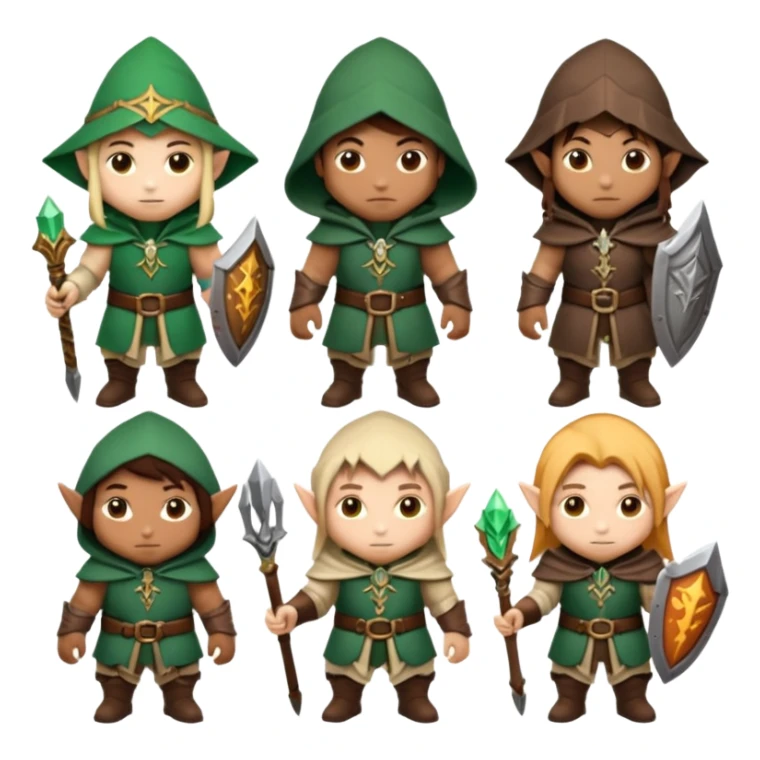 generate pack icon avatar like emoji on RPG theme. There is like warrior, magician, rogue, paladin and etc. Also mix it some race like human, orc, dwarf and etc. sticker
