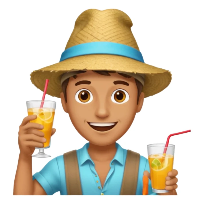 a guy excited with some festival background  sticker