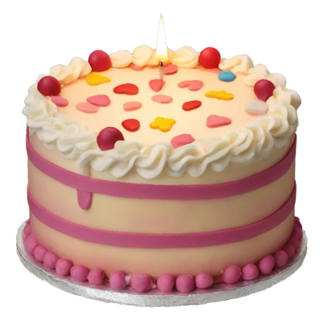 celebration cake that has a candle that is 19 sticker