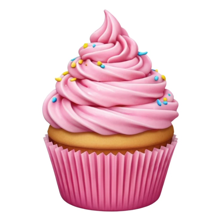 Cupcake with pink icing sticker