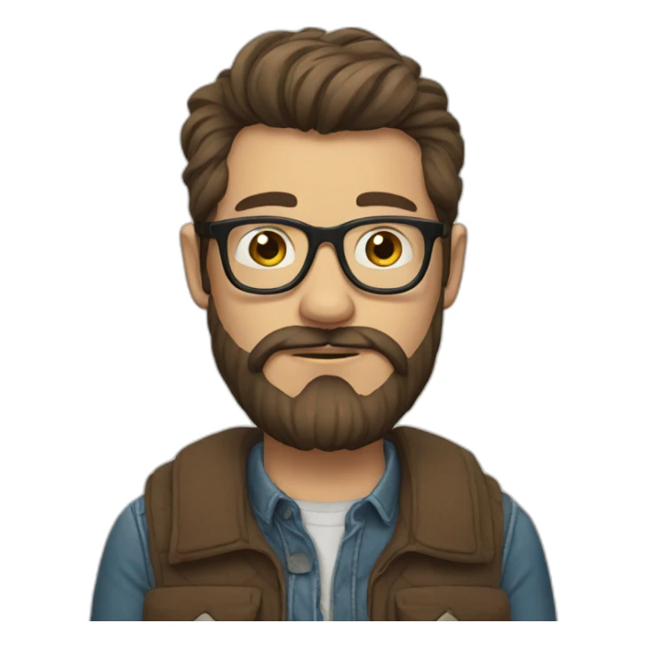 Hipster man sticker
