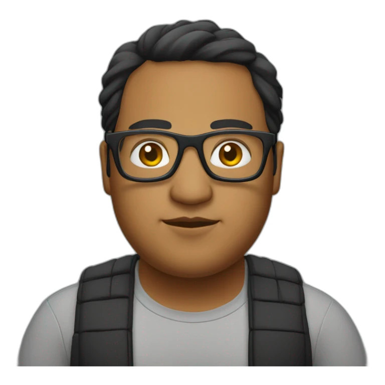 chubby-indian-black-framed-glasses-it-guy sticker