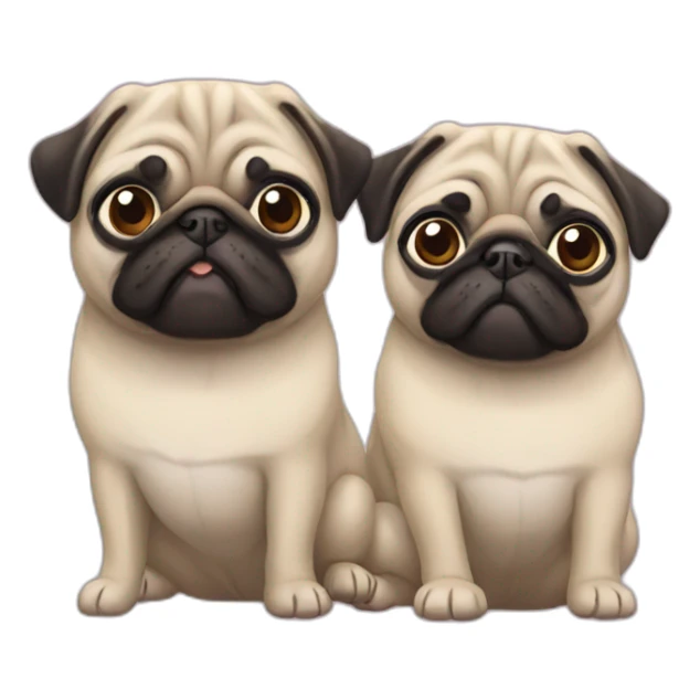 pug family sticker