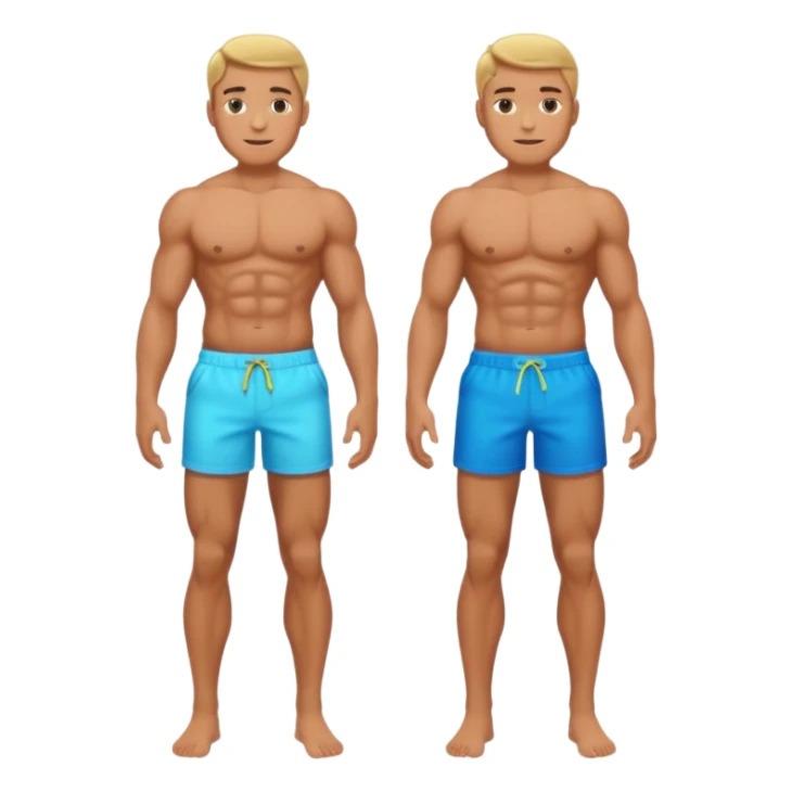 full body of a mucle man sticker