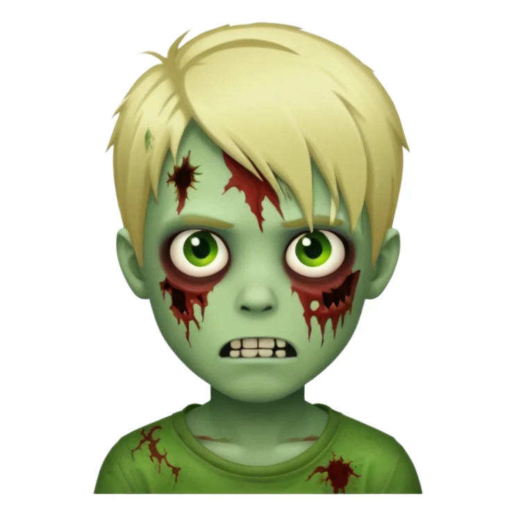 boy-zombie-with-blonde-emo-hair-and-green-skin sticker