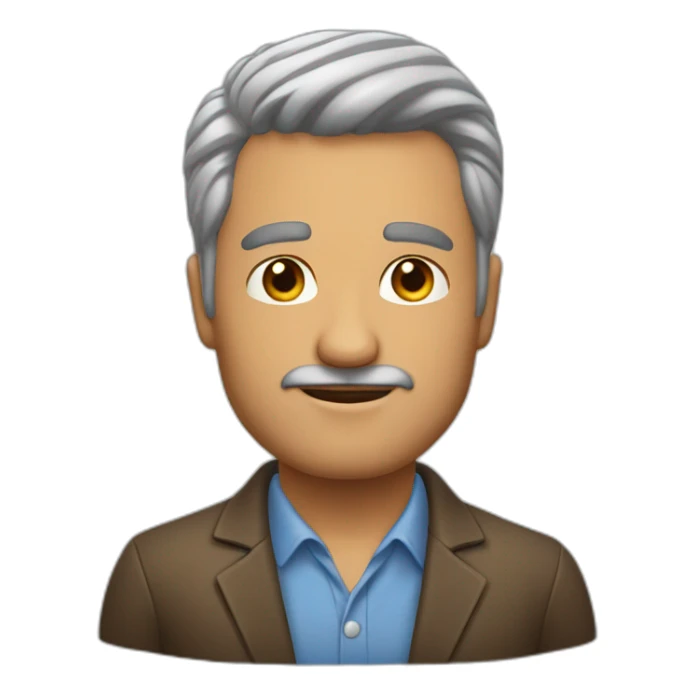 Hombre moreno pelo corto 55 años sticker