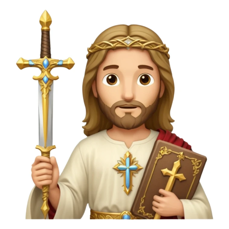 Holy gold sword of Jesus Christ sticker
