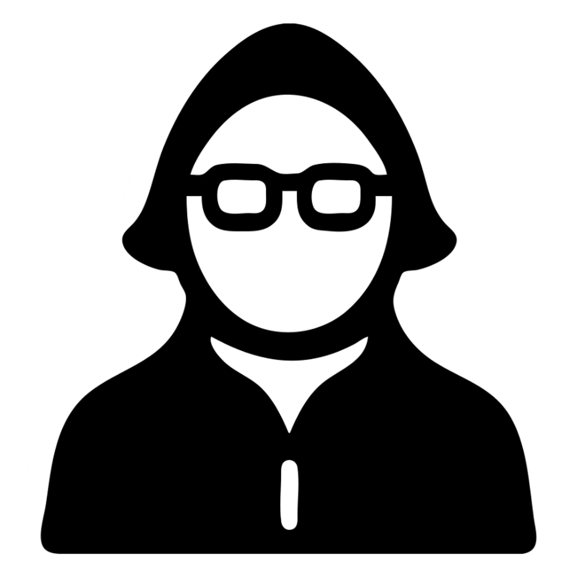 a medieval man wearing black glasses and a black suit sticker