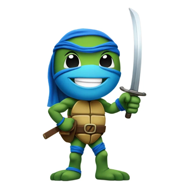 Leonardo the teenage mutant ninja turtle giving a thumbs up sticker