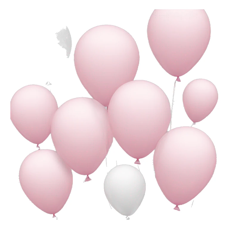 Pastel pink and white balloons sticker