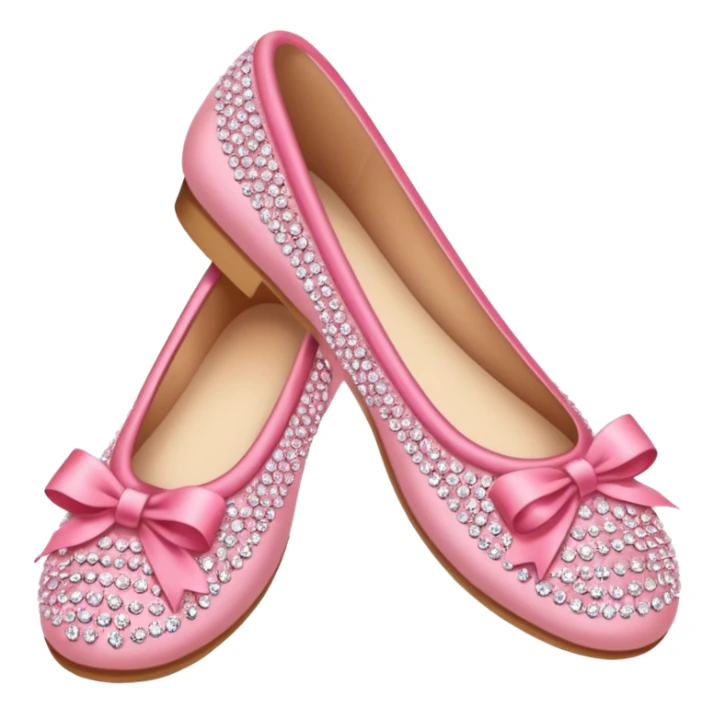 pink rhinestone ballerina shoes sticker