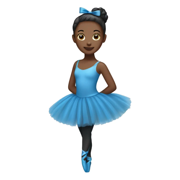 Black ballerina with blue tutu￼ sticker