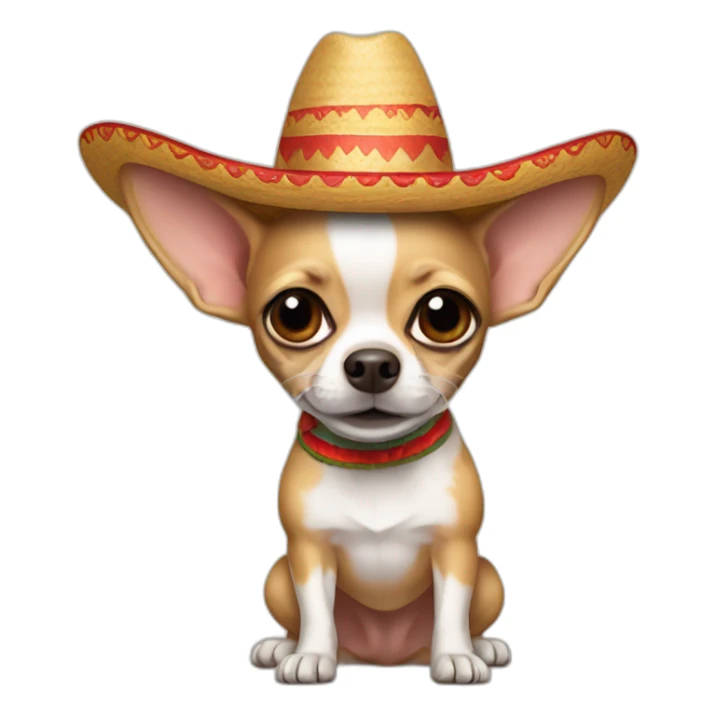 Chihuahua in Mexican hat adios sticker