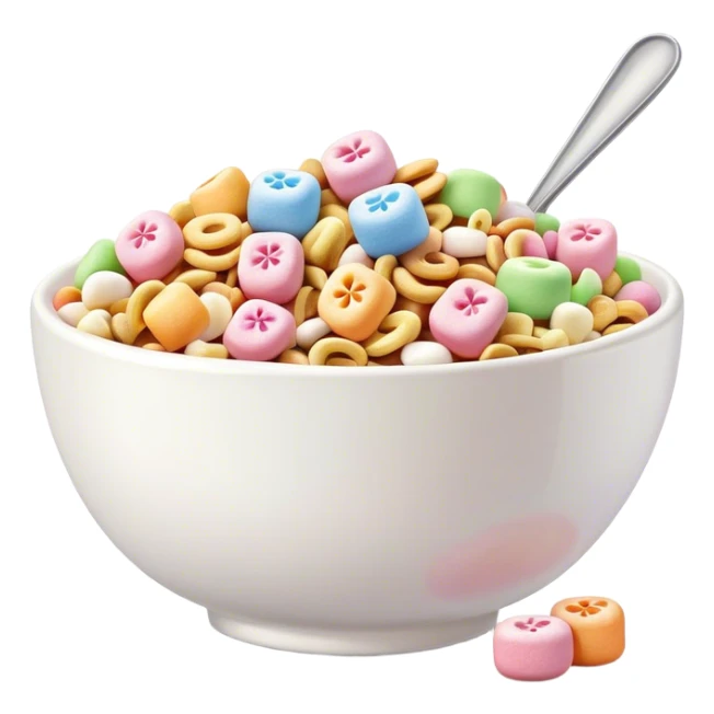 Bowl of lucky charms cereal sticker