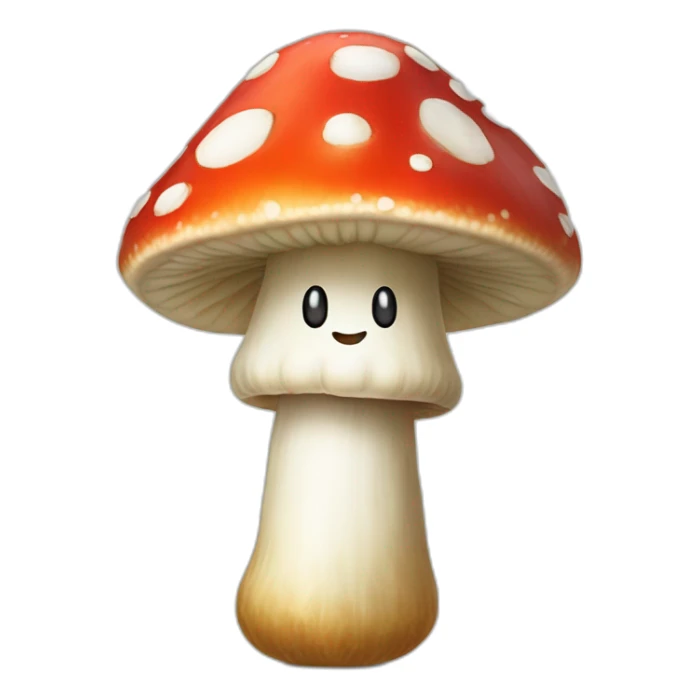 Amanita muscaria with happy face sticker