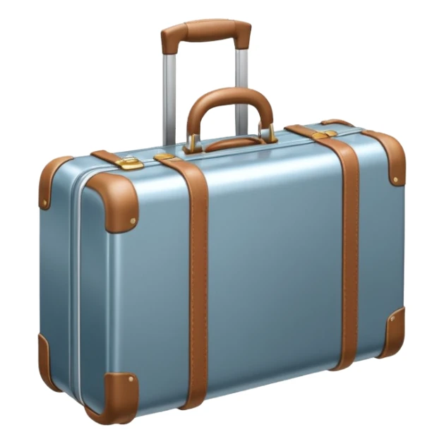 3D icon of a suitcase , accented with #FF3D00, representing taking paid leave. Minimal and modern. sticker