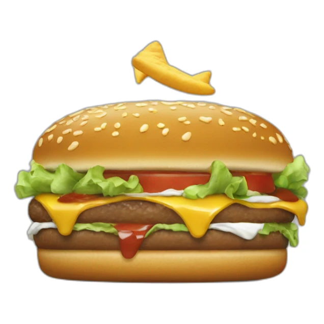 Une air force 1 qui mange un burger sticker