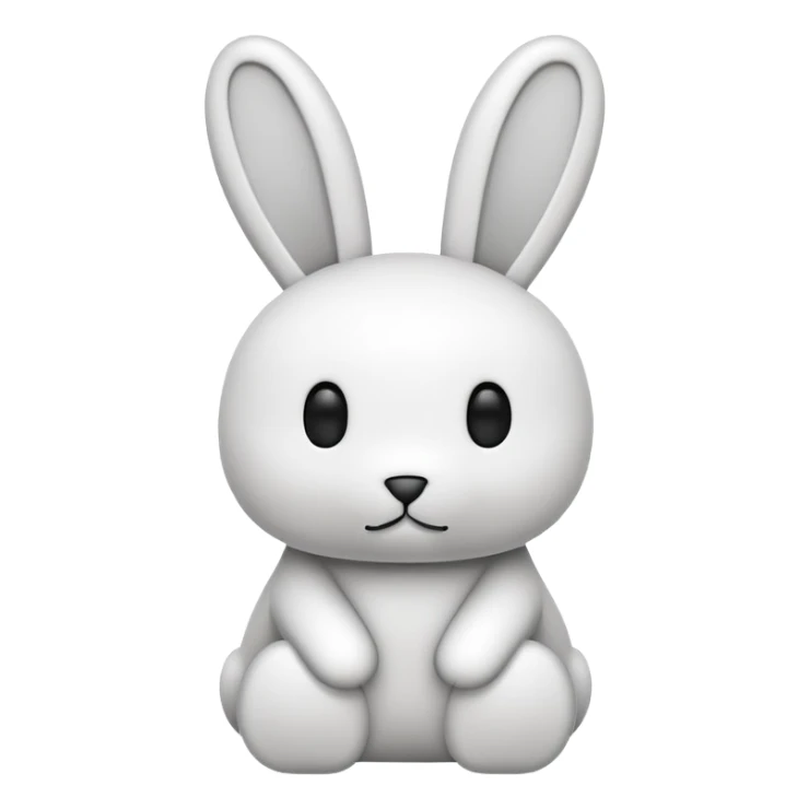 
This is a simple drawing of Miffy, a white cartoon bunny with long ears, small black dot eyes, and a little “X” for a mouth. The style is very minimal — just black outlines and no extra details. Super cute and clean! sticker