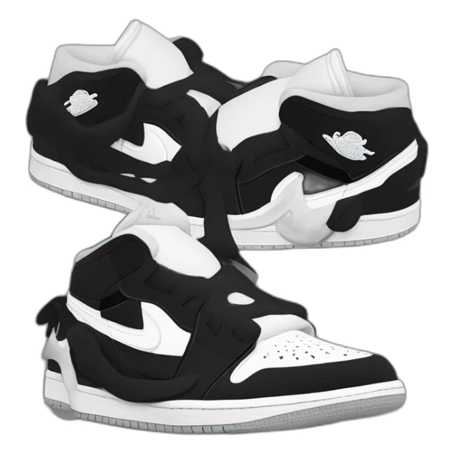 Air Jordan one Travis Scott low black and white sticker