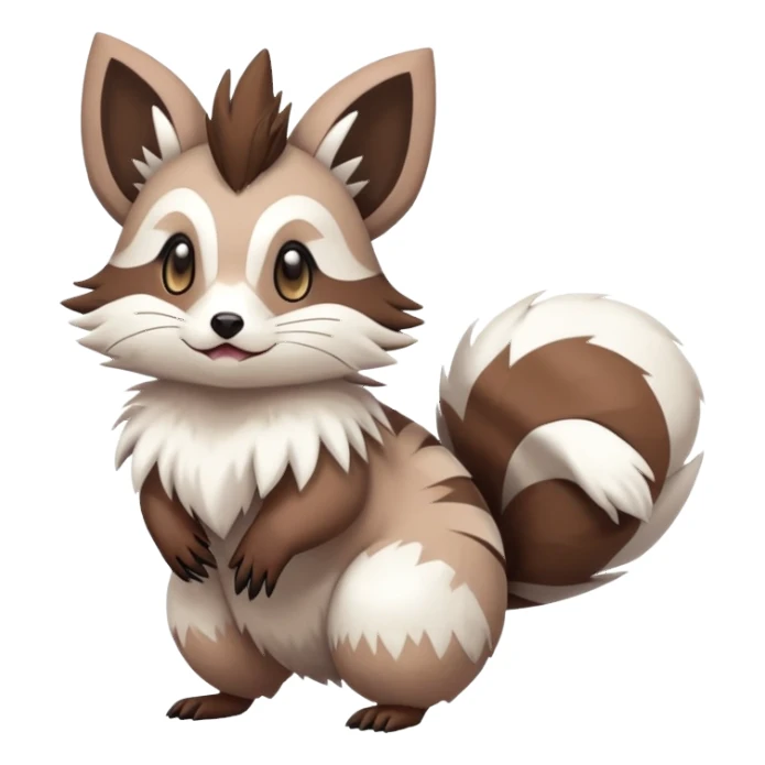 zigzagoon-linoone-furret-Fakémon-hybrid-creature (full body)  sticker