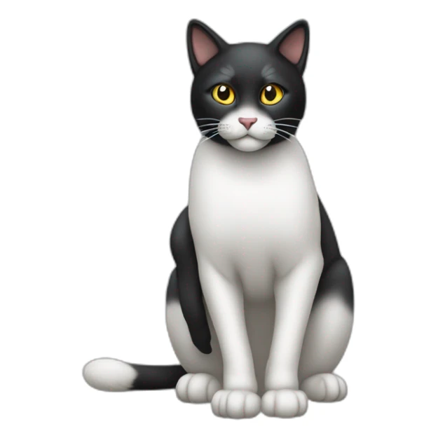 Eine weiss schwarz getigerte Katze wo auf einem Pferd sitzt sticker