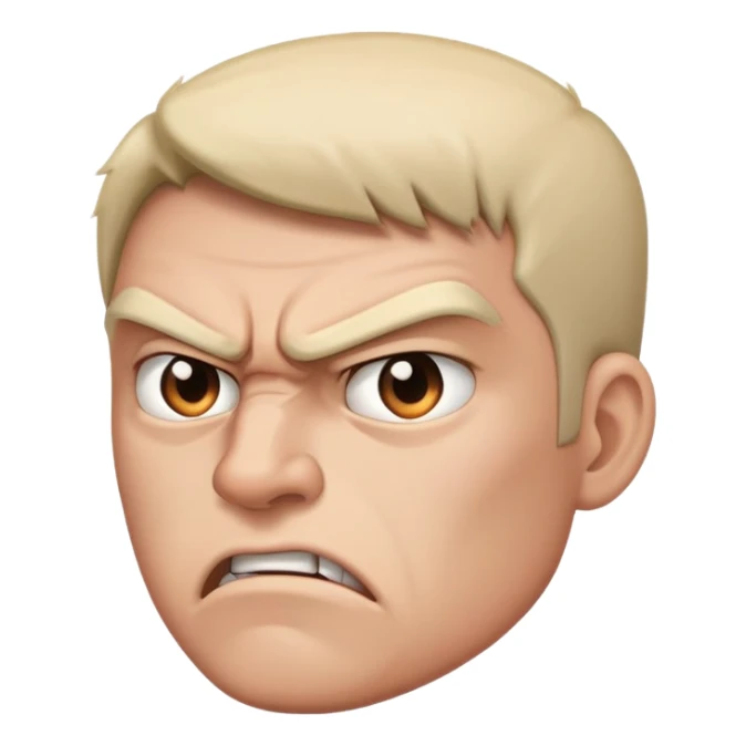 Looking at me from the side but make it angry  sticker