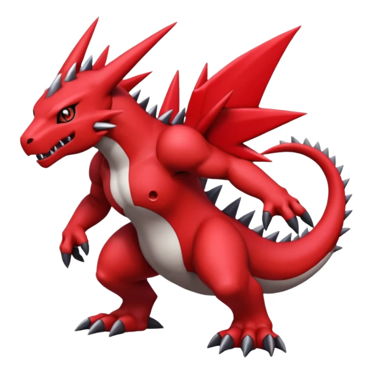  colorful dark Fakémon-Pokémon-Guilmon-Digimon-creature (full body) sticker