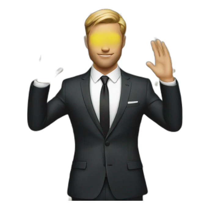 Roman salute whit hugo boss suit sticker