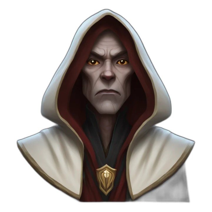 hyperrealist sith jedi in world of warcraft sticker