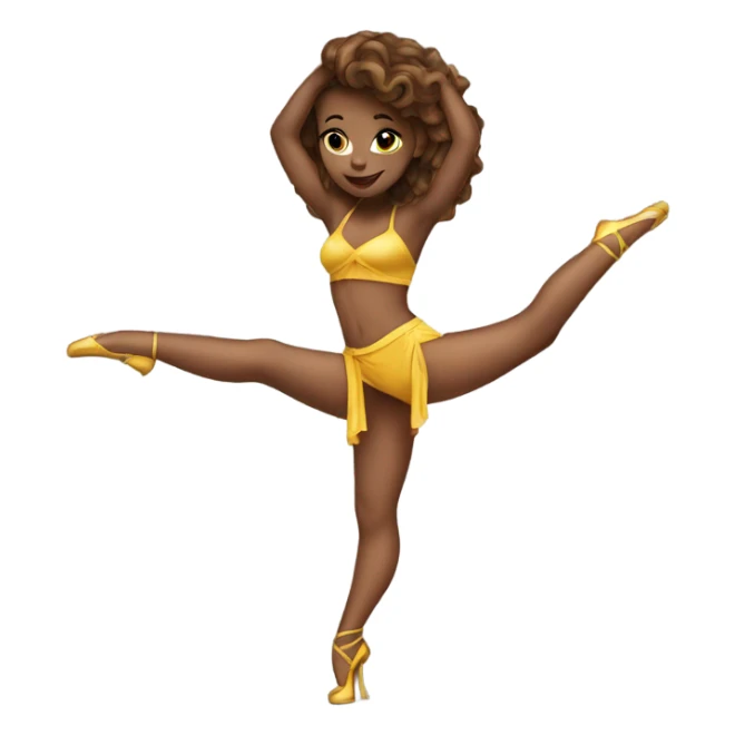 Pole dancer with brown hair sticker