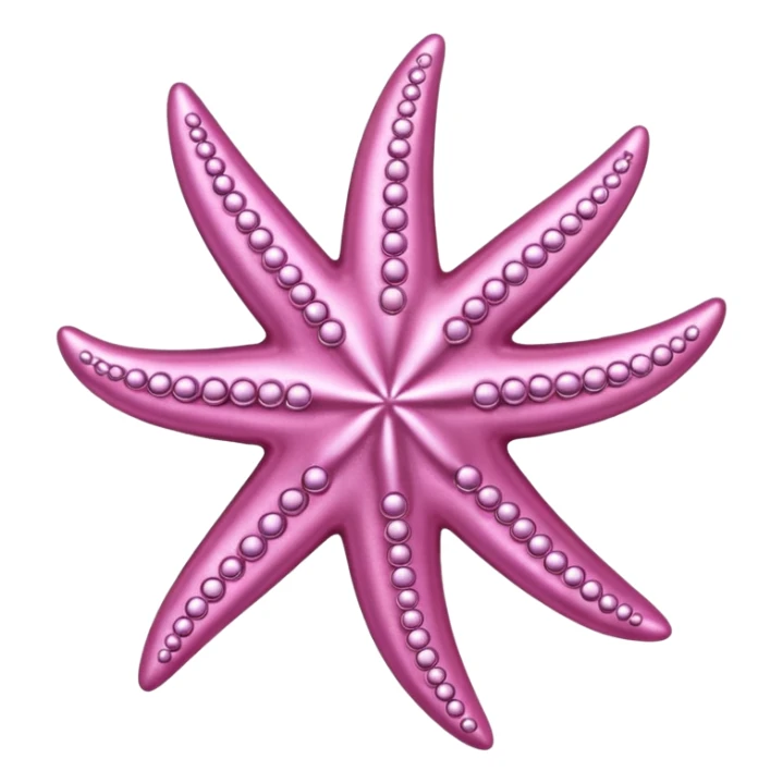 pink metallic sea star shaped hair clip sticker