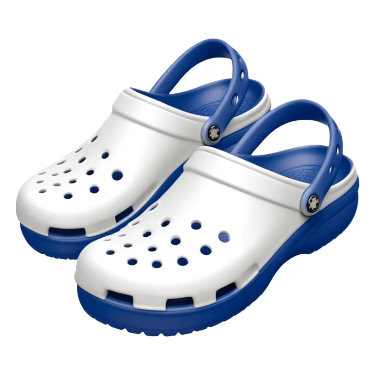 Pure white Crocs clogs, all-white straps and sole, no blue or other colors, matte white material, ventilation holes, dark background, realistic product photo, monochrome white only, no logos. sticker