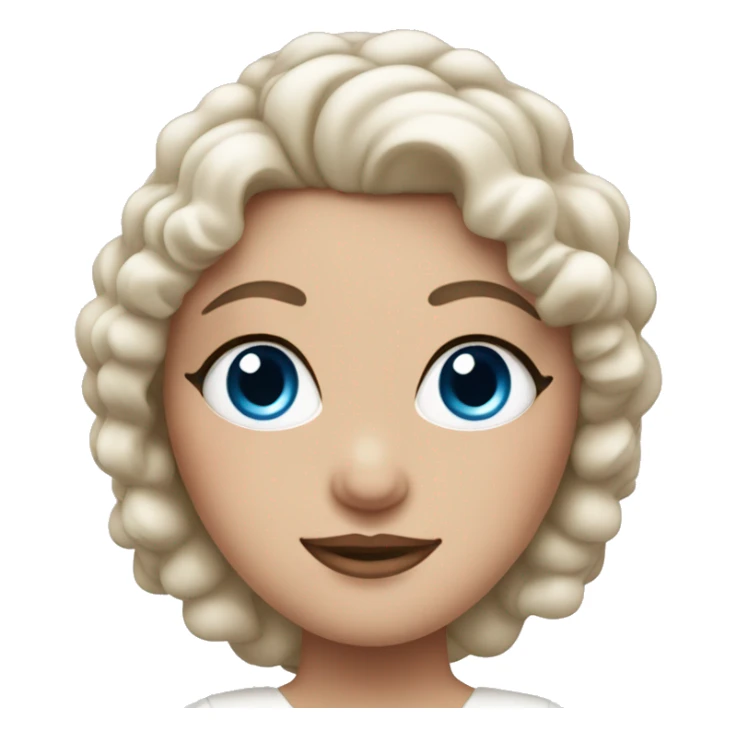 White bride that’s fat, pretty with blue eyes and curly hair sticker