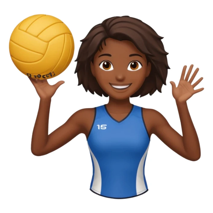 una chica morena jugando voleibol sticker