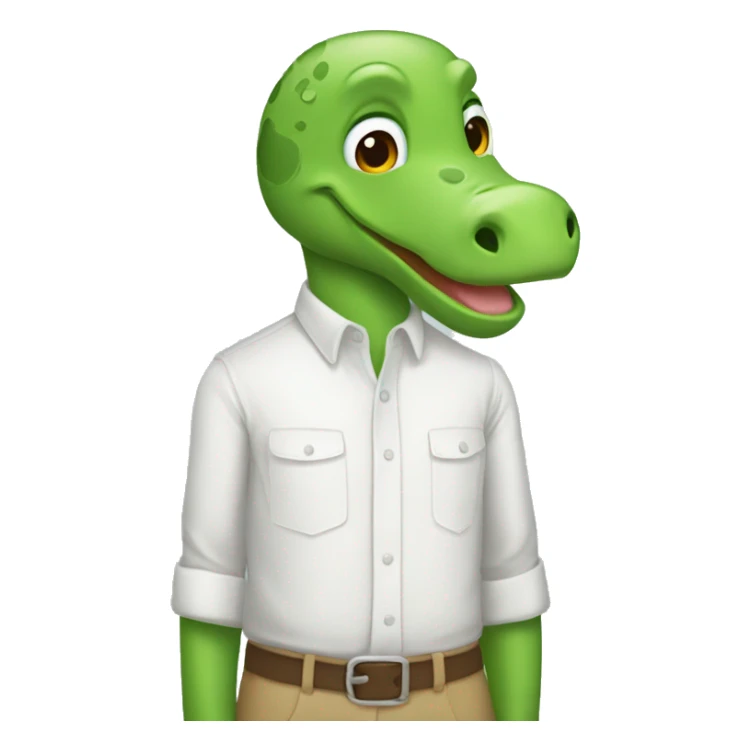 Camisa con un pato y un dinosaurio  sticker