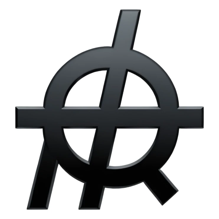 four C in each side of a plus symbol sticker