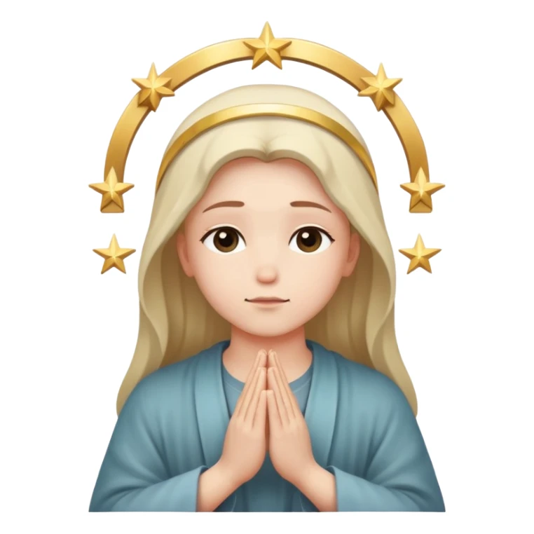 Prayer with a halo and stars sticker