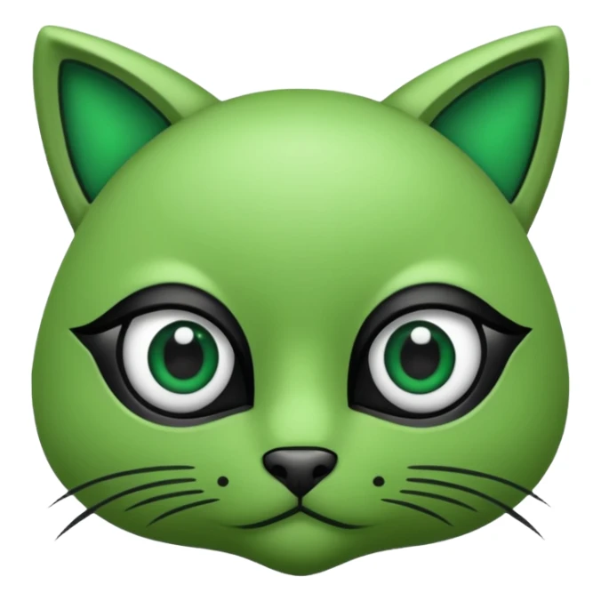 Gata con ojos verdes y negro sticker