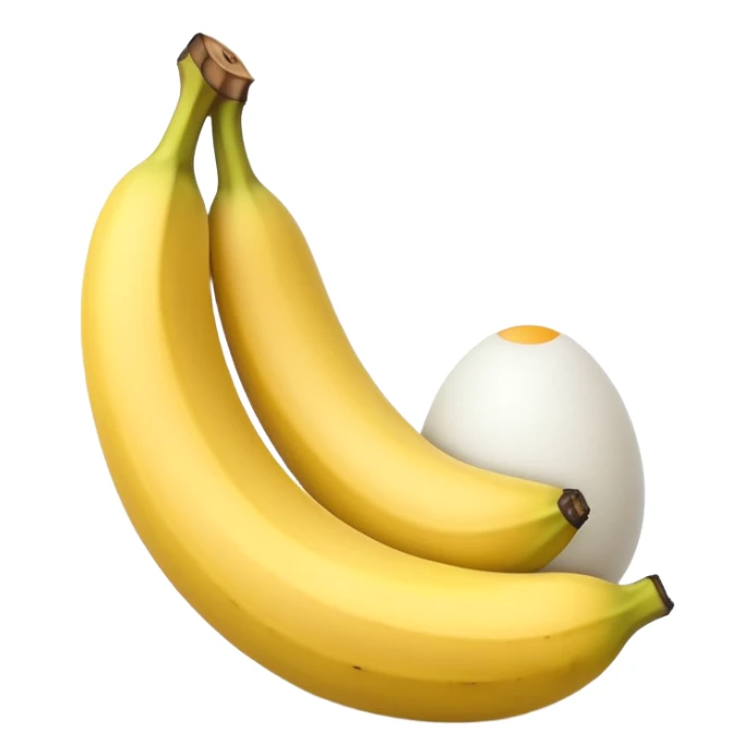 A banana standing between two eggs like egg banana egg sticker