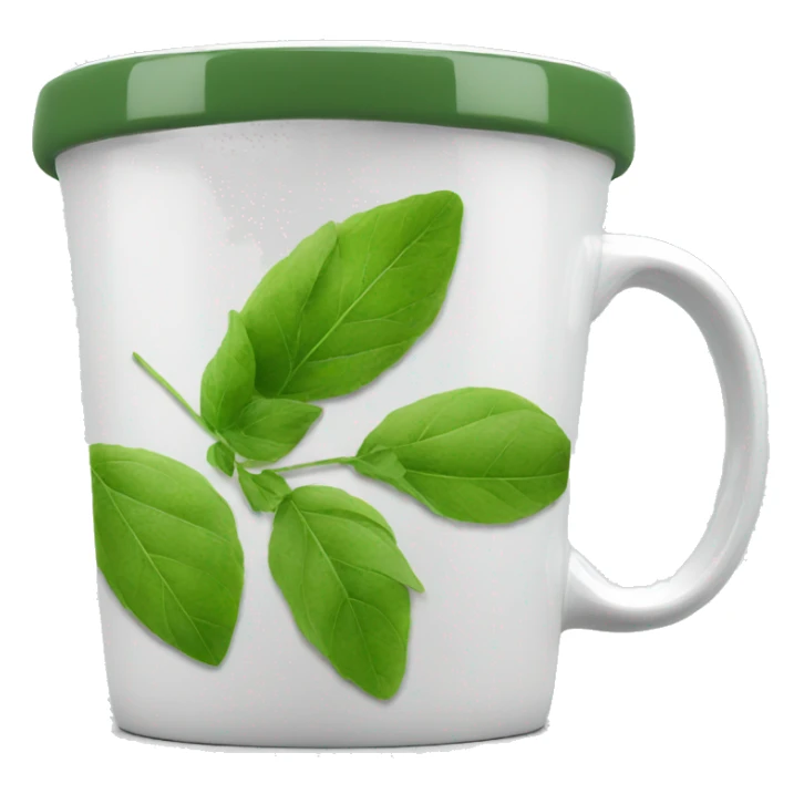green italian herbs on mug sticker
