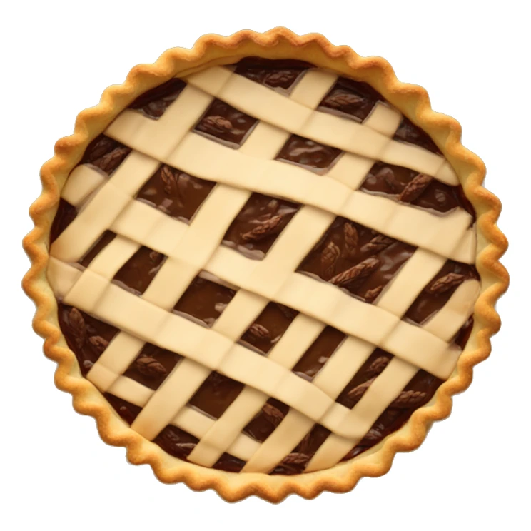 New Year's pie in brown shades sticker