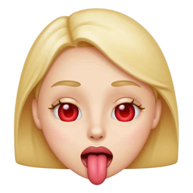 heart eyes with tongue sticking out sticker