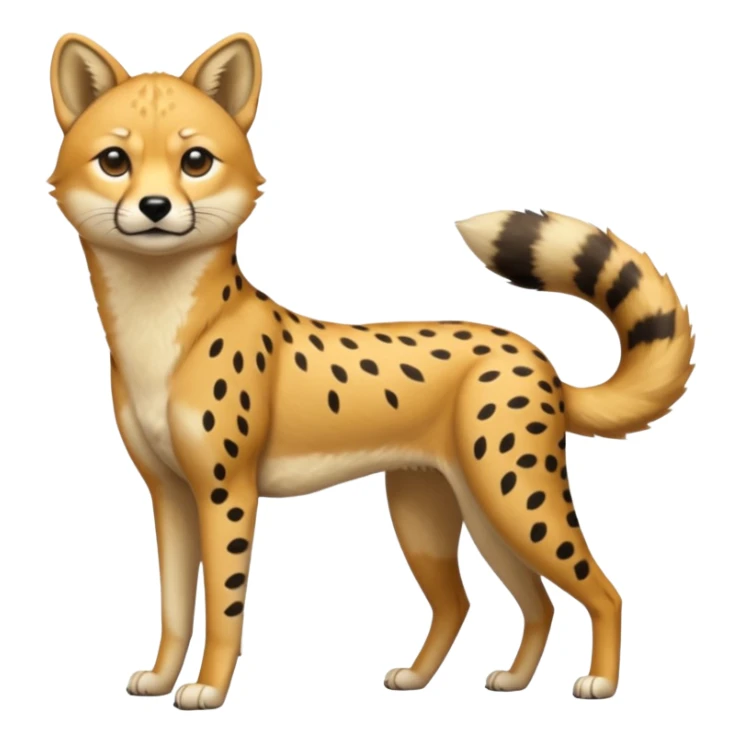 Cheetah-Dingo-Jackal-Civet-serval-shiba-inu-hybrid, full body sticker