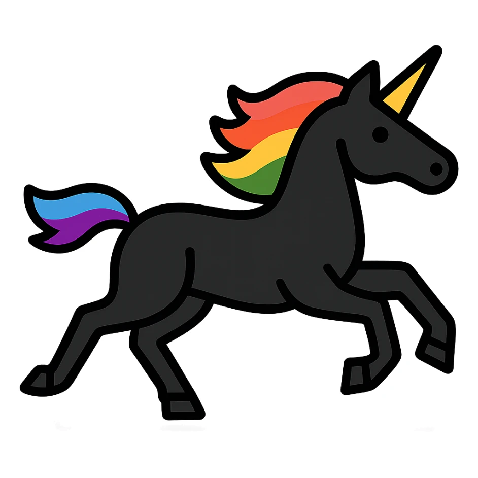 Add a pale lavender background behind the running unicorn icon, keeping the rest of the design unchanged, logo style. sticker