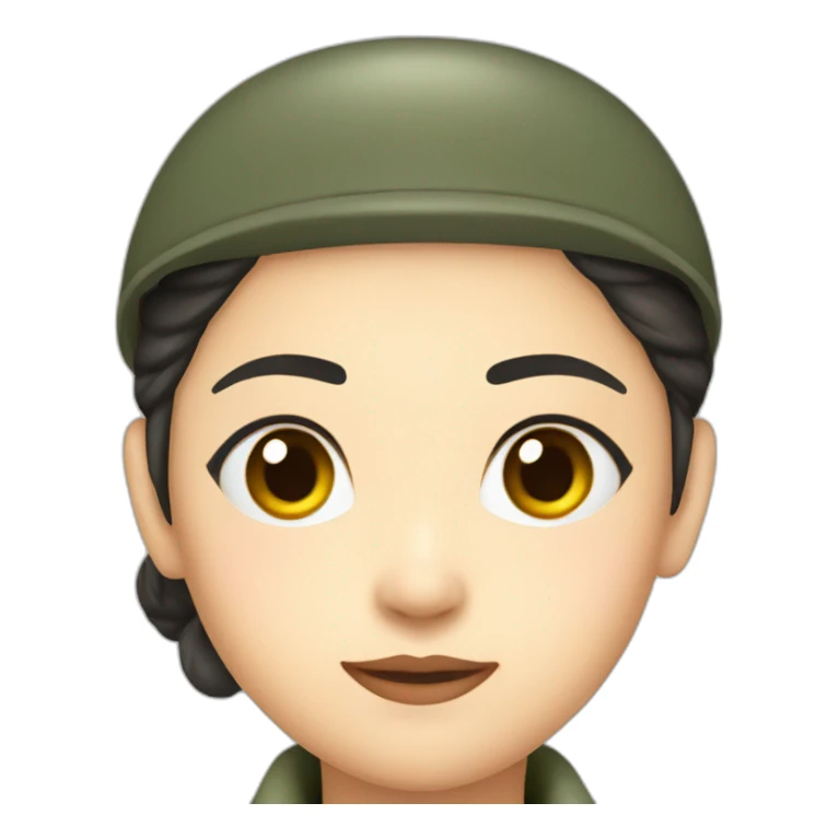 Female Japanese Air Force ranked soldier  sticker