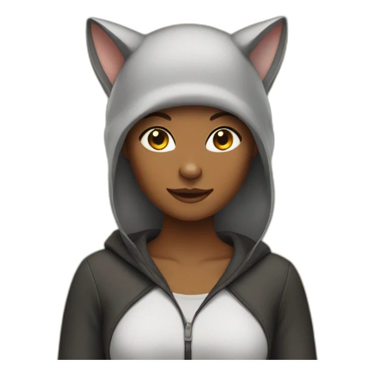 woman dressed as a cat sticker